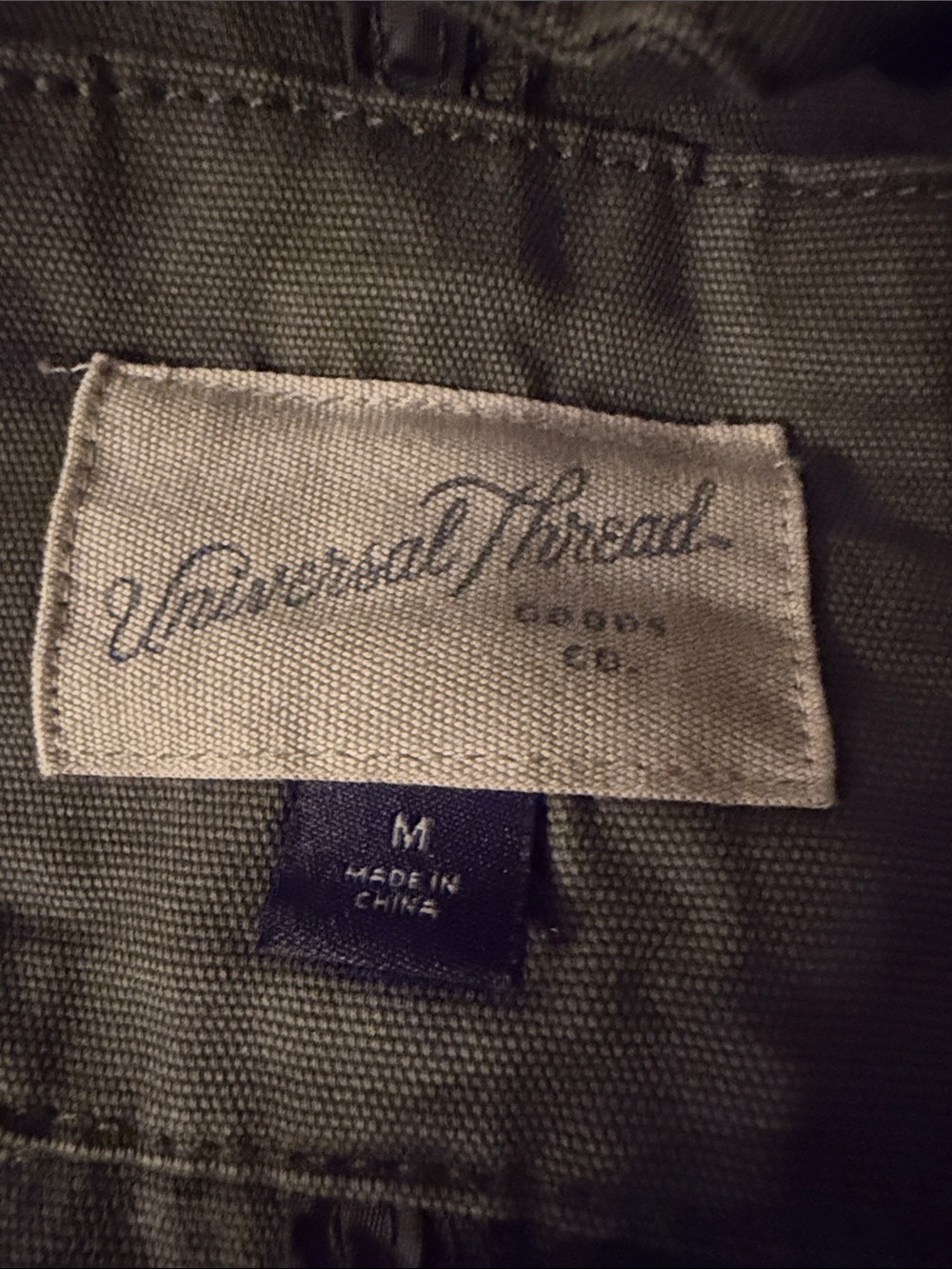 Universal Thread Olive Green Utility Jacket with Drawstring - Picture 2 of 2